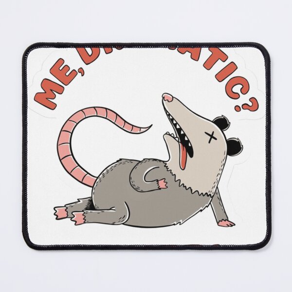 Item preview, Screaming Opossum "I'm A Delight" Feral Animal Meme designed and sold by JossDesign15.