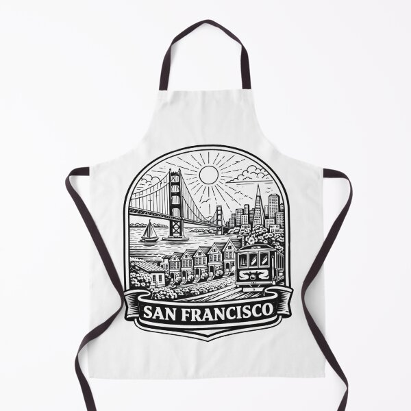 Item preview, San Francisco, California Line Art Illustration designed and sold by Myra365Art.