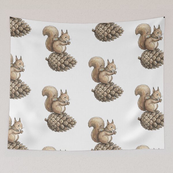 Item preview, Magical Cottagecore: Pinecone Squirrel's Snack designed and sold by bapupa.