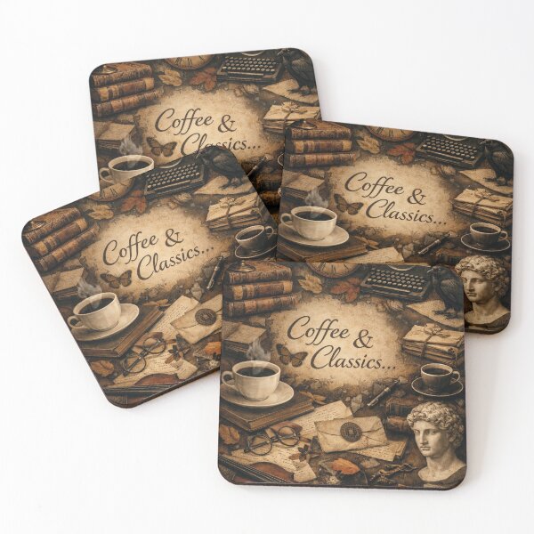 Item preview, Coffee and Classics Dark Academia Vintage Design designed and sold by Mauswohn.