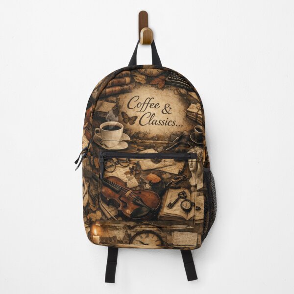 Item preview, Coffee and Classics Dark Academia Vintage Design designed and sold by Mauswohn.