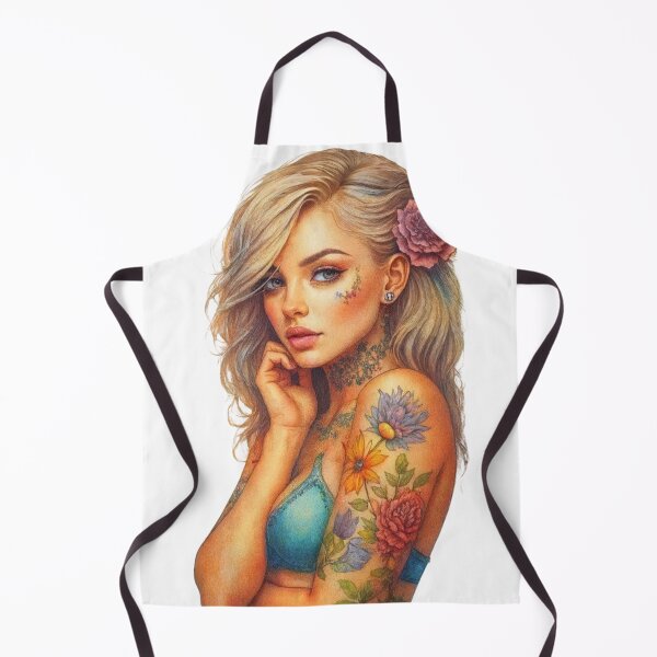 Item preview, Tattoo Girl Sticker designed and sold by Pennello d'Oro.