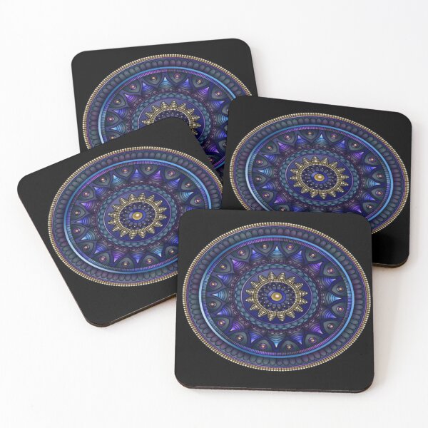 Item preview, Beautiful magestic blue circle mandala art designed and sold by NivyasArtistry.