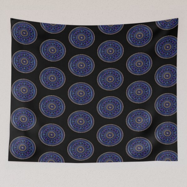 Item preview, Beautiful magestic blue circle mandala art designed and sold by NivyasArtistry.
