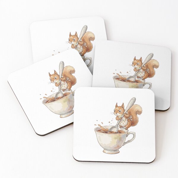 Item preview, Magical Tea Party: Spoon Stirring Squirrel designed and sold by bapupa.
