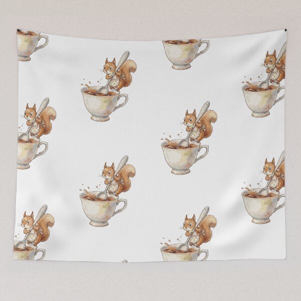 Item preview, Magical Tea Party: Spoon Stirring Squirrel designed and sold by bapupa.