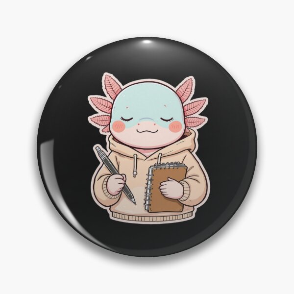Item preview, Calligraphy Axolotl – Calm Handwriting Hobby Illustration designed and sold by ColorSplash123.