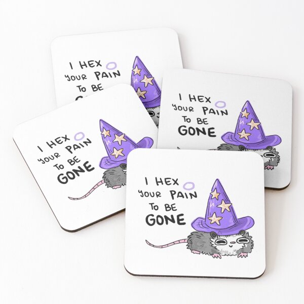 Item preview, I Hex Your Pain To Be Gone Opossum Wizard Magic designed and sold by JossDesign15.