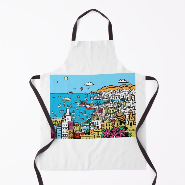 Item preview, Malaga City Spain Drawing designed and sold by Traveldrawings.
