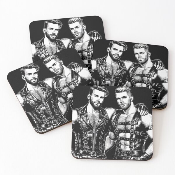 Item preview, Gay Leather Bar Dan & Brad Pride Berlin Graphic Design designed and sold by ItsAKinkThing.