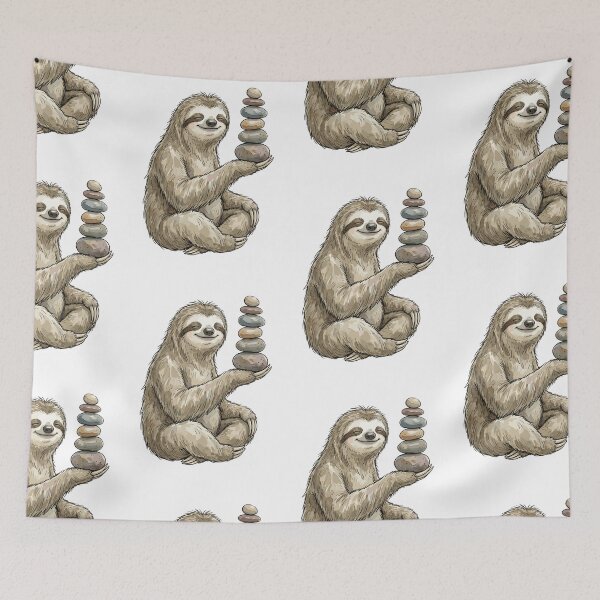 Item preview, Zen Art: Stone Stacked Sloth designed and sold by bapupa.