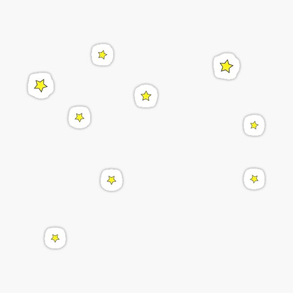 th_e littlle stars p_rince - estrellas b (negro II.) Pegatina