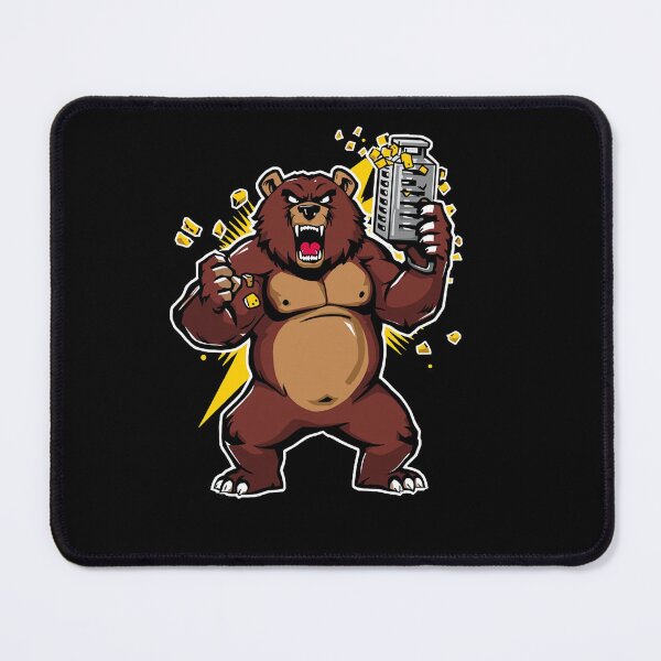 Item preview, Funny Angry Bear Grating Cheese Hater Kitchen Humor designed and sold by IDesiwork ⭐⭐⭐⭐⭐.