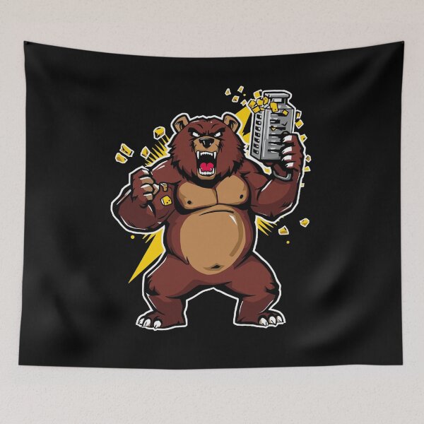 Item preview, Funny Angry Bear Grating Cheese Hater Kitchen Humor designed and sold by IDesiwork ⭐⭐⭐⭐⭐.
