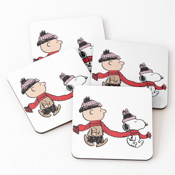 Item preview, charlie and snoopy walking with red scarf designed and sold by biggymonn33.