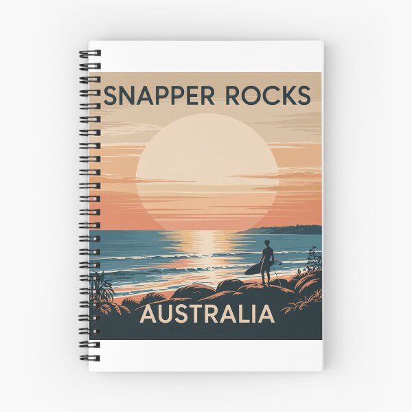 Item preview, Snapper Rocks Australia Vintage Surf Poster - Gold Coast Retro Beach Sticker designed and sold by CircinusStore.
