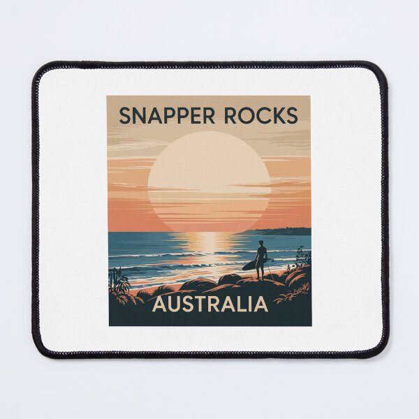 Item preview, Snapper Rocks Australia Vintage Surf Poster - Gold Coast Retro Beach Sticker designed and sold by CircinusStore.