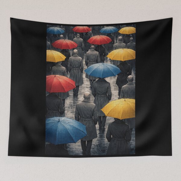 Item preview, Colorful Anonymity – Urban Umbrella Art designed and sold by DigitalDropArts .