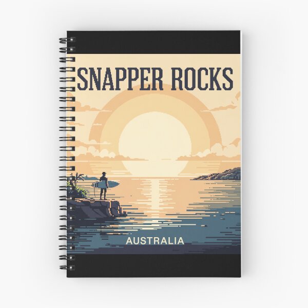 Item preview, Snapper Rocks Australia Pixel Art - Retro 8-Bit Surf Aesthetic Decal designed and sold by CircinusStore.
