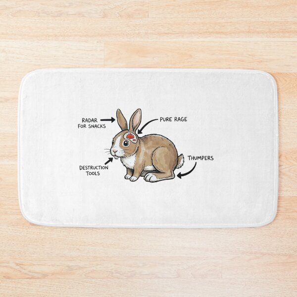 Item preview, Anatomy of a Murder Bun - Funny Rabbit Diagram designed and sold by Petzzz.