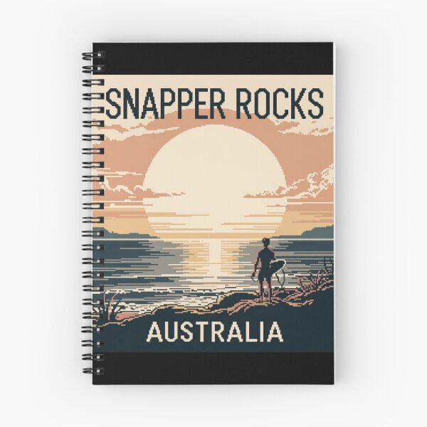 Item preview, Snapper Rocks Australia Pixel Art - Retro 8-Bit Surf Aesthetic Decal designed and sold by CircinusStore.