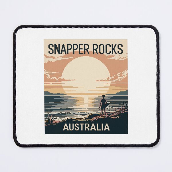 Item preview, Snapper Rocks Australia Pixel Art - Retro 8-Bit Surf Aesthetic Decal designed and sold by CircinusStore.