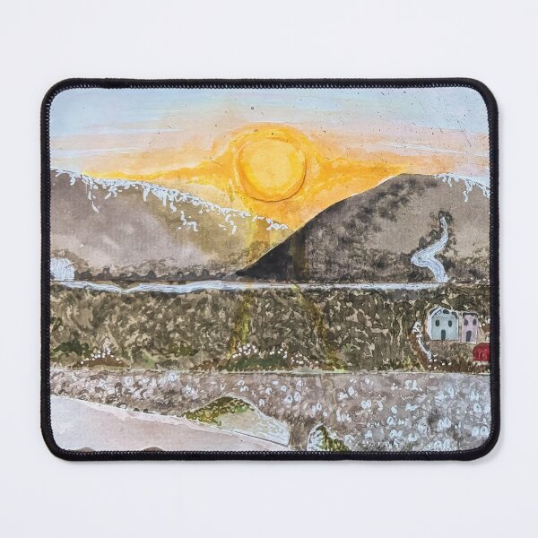 Item preview, Icelandic Landscape – Sun Over the Valley Print designed and sold by MelissaJamesIll.