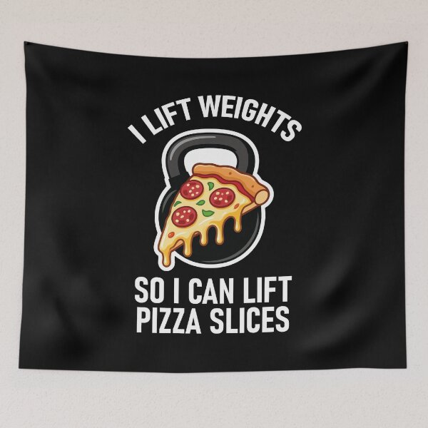 Item preview, CrossFit Pizza, Humorous Fitness Design WOD, Cheat Meal Weightlifting Gift, Funny Sportswear designed and sold by jaiahshop.