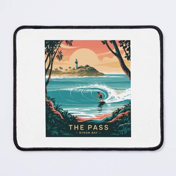 Item preview, The Pass Byron Bay Australia Surf - Vintage Lighthouse Beach designed and sold by CircinusStore.