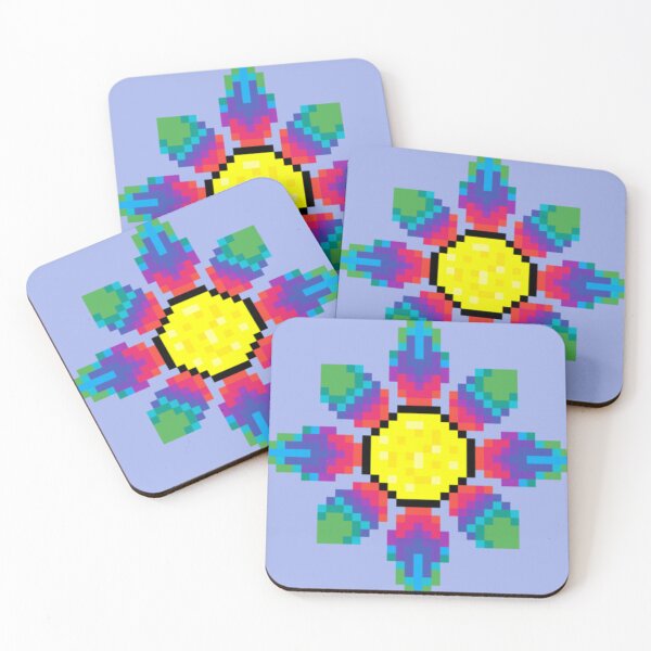 Item preview, Cool Coloured Rainbow Pixel Flower designed and sold by UbiquitousScar.