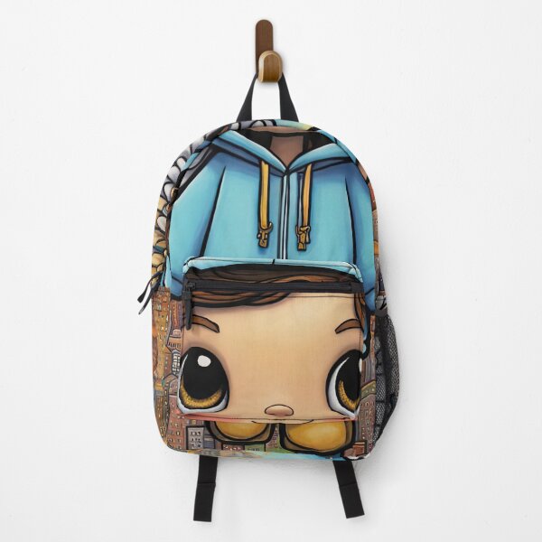 Item preview, Angel with wings wearing a hoodie flying above a city designed and sold by Colin Bentham.
