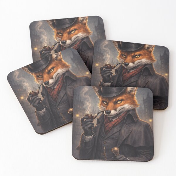 Item preview, Steampunk Fox Detective Sticker | Victorian Animal Art Illustration designed and sold by RevieusaR.