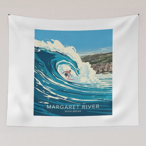 Item preview, Margaret River Main Break Surf - Western Australia Retro Beach designed and sold by CircinusStore.