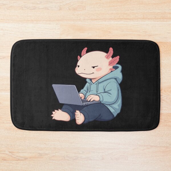 Item preview, Programmer Axolotl – Calm Coding Tech Illustration designed and sold by ColorSplash123.