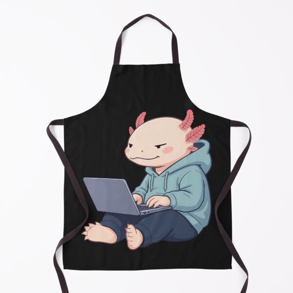 Item preview, Programmer Axolotl – Calm Coding Tech Illustration designed and sold by ColorSplash123.