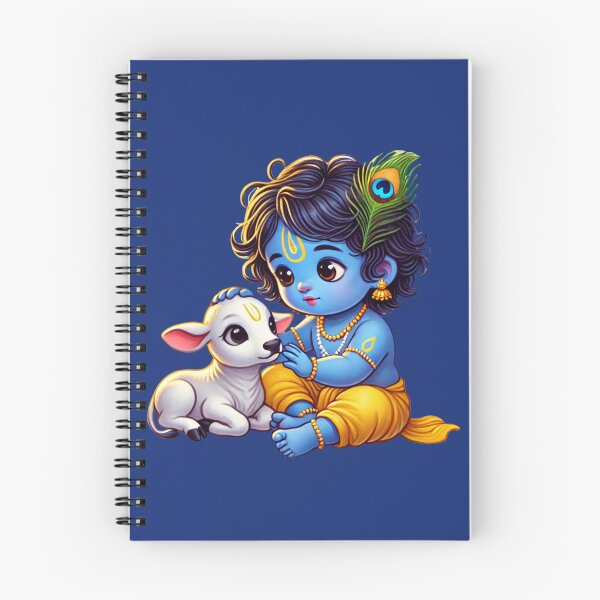 Item preview, Cute Baby Krishna Sticker | Little Krishna with Calf | Adorable Hindu Art designed and sold by Sarasvati’s Divine Art.