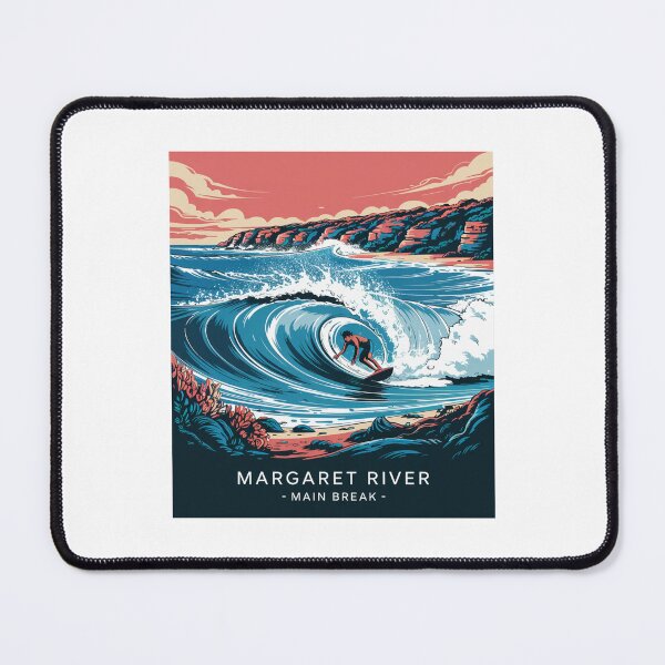 Item preview, Margaret River Main Break Surf Art - Western Australia Retro Wave designed and sold by CircinusStore.