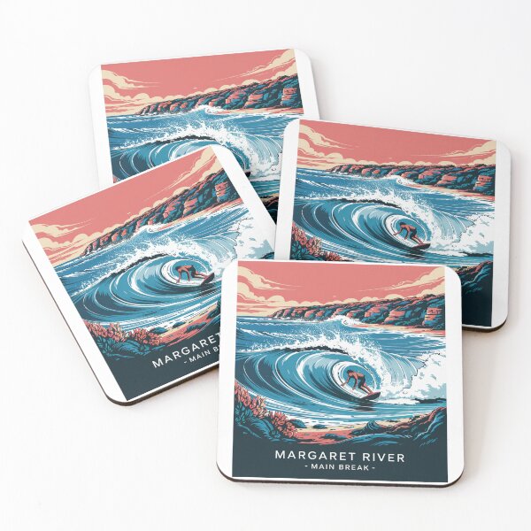 Item preview, Margaret River Main Break Surf Art - Western Australia Retro Wave designed and sold by CircinusStore.
