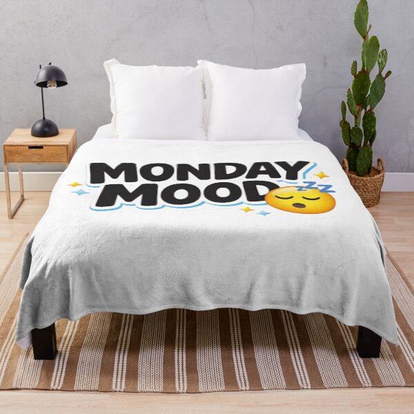 Item preview, Monday Mood Funny Text Sticker | Lazy Office Vibes designed and sold by RelateAndTee.