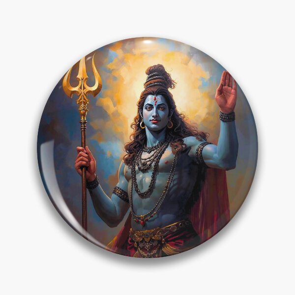 Item preview, Lord Shiva Blessing with Trishula Art designed and sold by Sarasvati’s Divine Art.