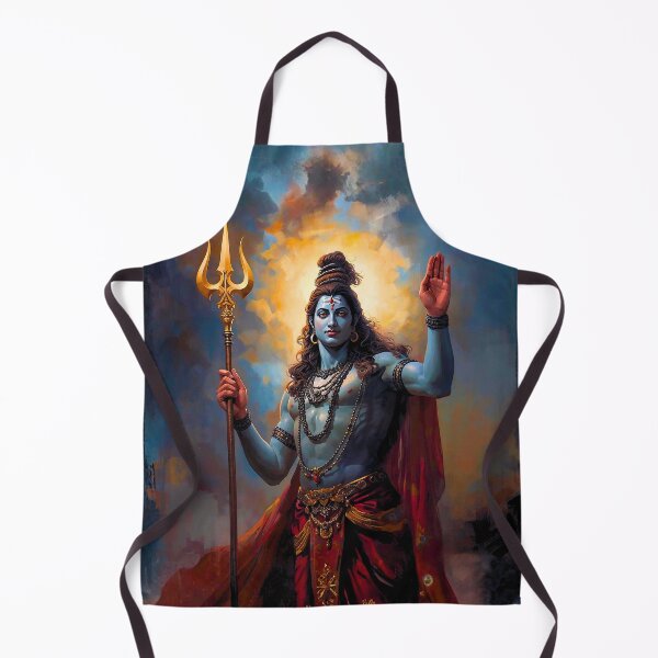 Item preview, Lord Shiva Blessing with Trishula Art designed and sold by Sarasvati’s Divine Art.