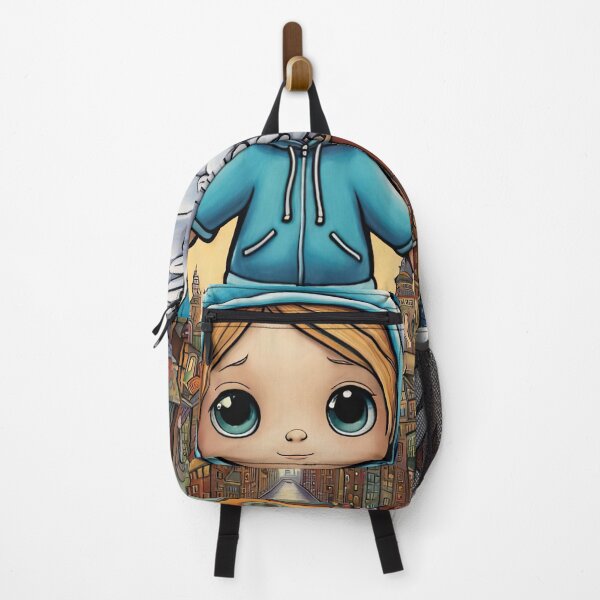 Item preview, Angel with wings wearing a hoodie flying above a city designed and sold by Colin Bentham.