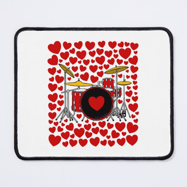 Item preview, Drums With Hearts, Valentines Drummer Musician Wedding designed and sold by doodlerob.