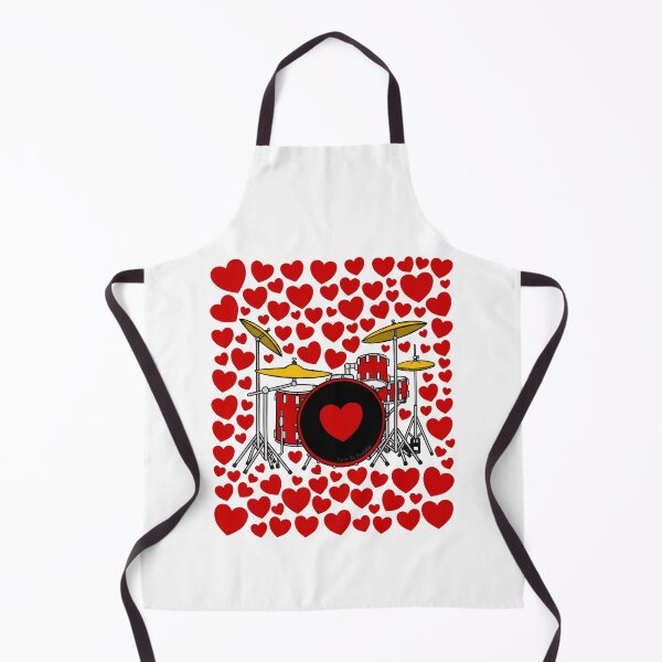 Item preview, Drums With Hearts, Valentines Drummer Musician Wedding designed and sold by doodlerob.