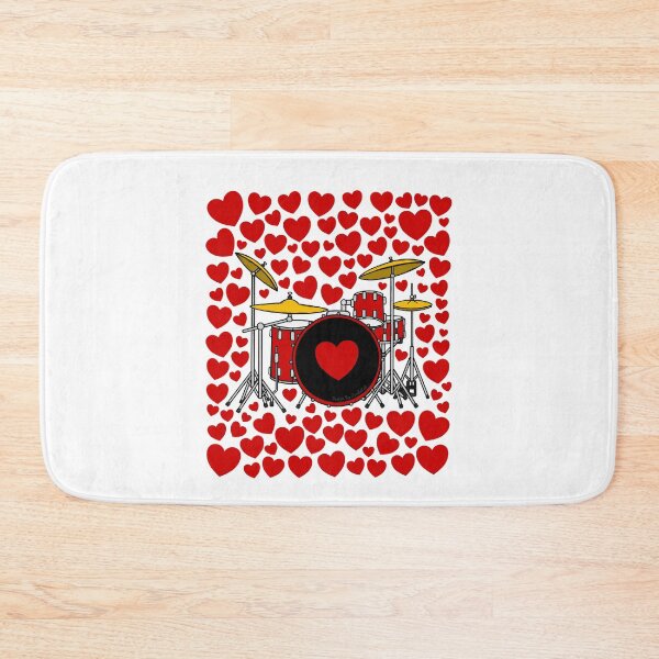 Item preview, Drums With Hearts, Valentines Drummer Musician Wedding designed and sold by doodlerob.