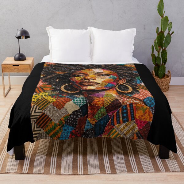 Item preview, Ankara Patchwork – African Fabric Portrait designed and sold by DigitalDropArts .