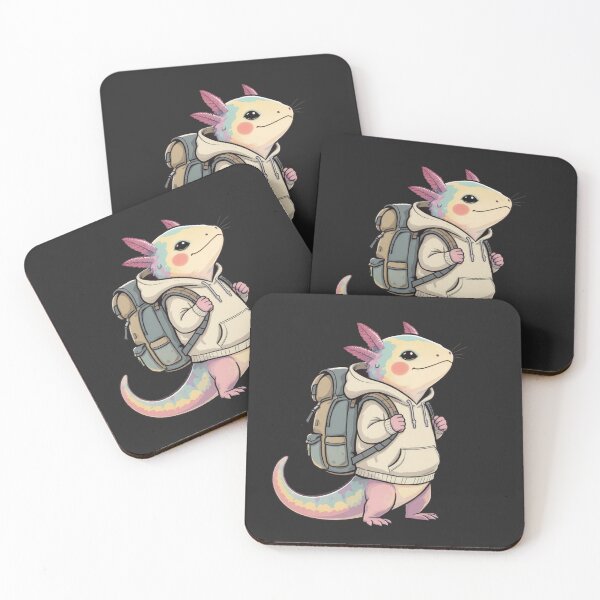 Item preview, Travel Lover Axolotl – Calm Adventure Lifestyle Illustration designed and sold by ColorSplash123.