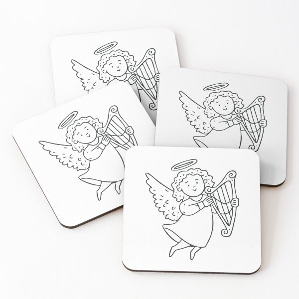 Item preview, Cupid Angel Playing Harp designed and sold by nadyushka-art.