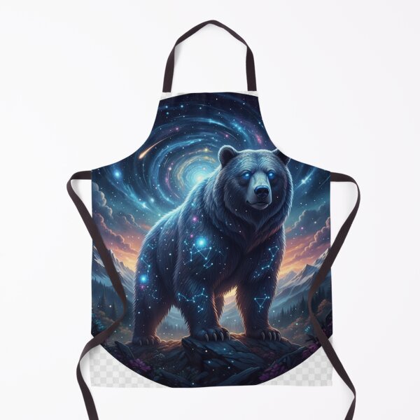 Item preview, Cosmic Bear Under Starry Night – Dark Fantasy Wildlife designed and sold by NeoTeeFusion.