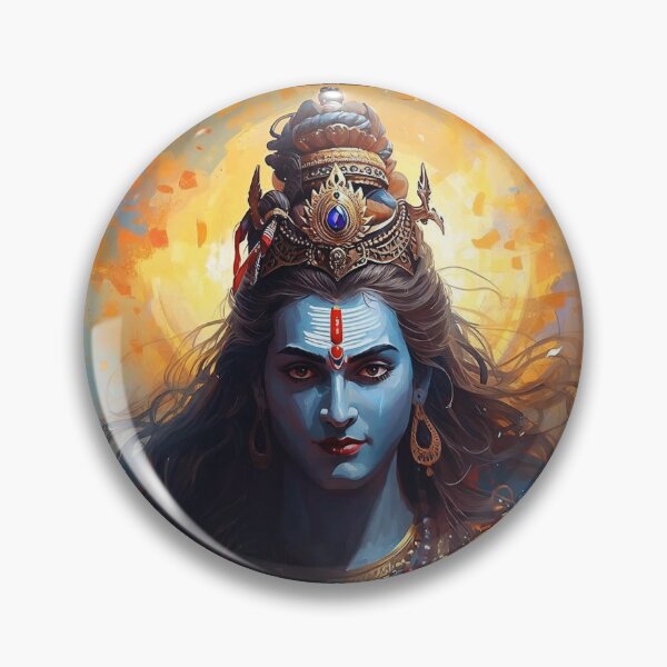 Item preview, Lord Shiva Sacred Art - Mahadev Hindu Pillow designed and sold by Sarasvati’s Divine Art.